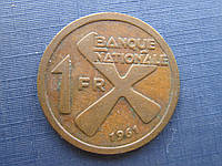Монета 1 франк Катанга (Конго) 1961