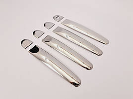 Накладки на ручки (4 шт., нерж) — Nissan Micra MK4 2010-2016