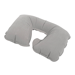 Надувна подушка для подорожей, колір сірий, розмір XL (26см х 40см) для жінок і чоловіків
