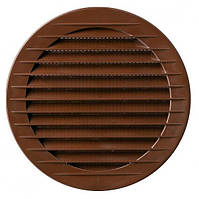 Решетка вентиляционная круглая пластиковая AirRoxy AOzS 120 brown диаметр 120 мм коричневая 02-150