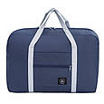 Складана дорожня сумка с креплением на чемодан сумка 20L Nobrand синя, фото 3