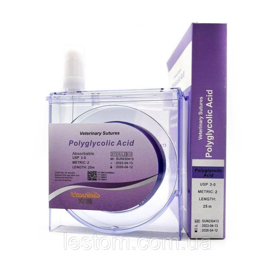 ПГА Sunmed USP 3/0 (EP 2) в касеті, 25м