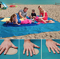 Пляжная подстилка Sand Free Beach Mat Покрывало анти-песок 150x200 см