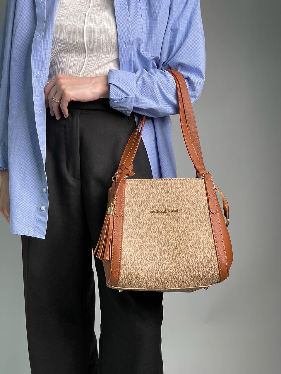 Жіноча сумка Майкл Корс коричнева Michael Kors Hamilton Brown, фото 1