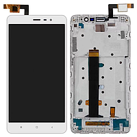 Дисплей для Xiaomi Redmi Note 3, модуль в сборе (экран и сенсор), с рамкой, оригинал Белый
