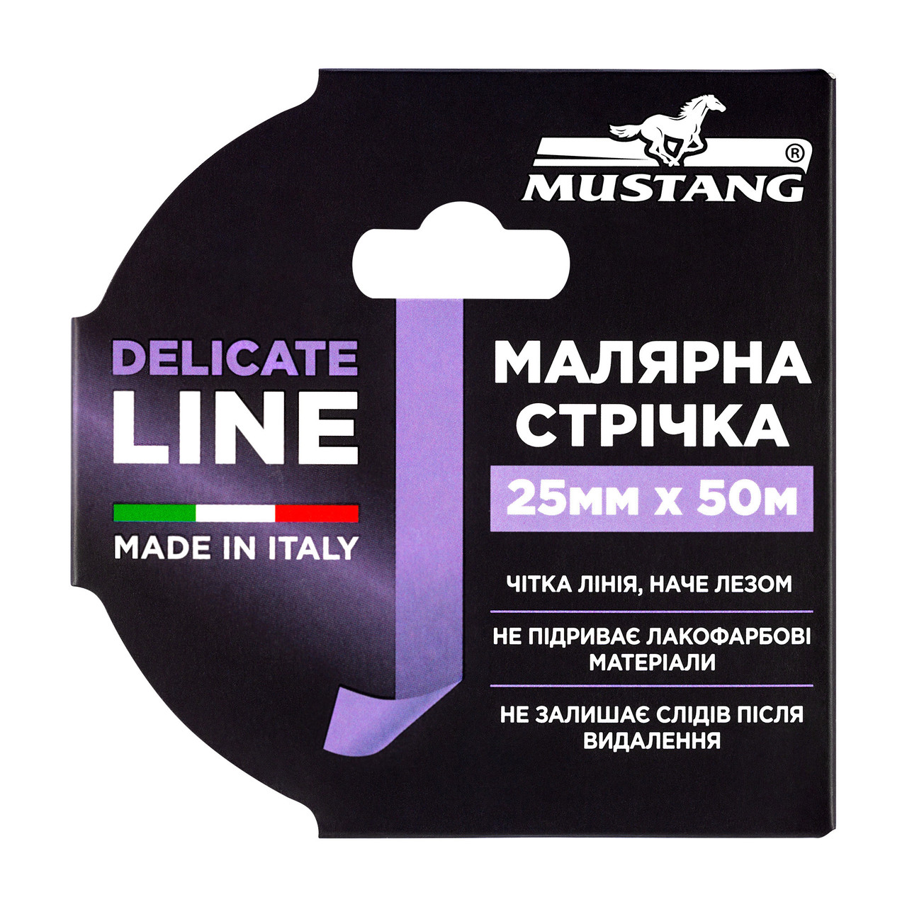 Рисовая малярная лента MUSTANG DELICATE LINE фиолетовая 25мм*50м - фото 2 - id-p1890388701