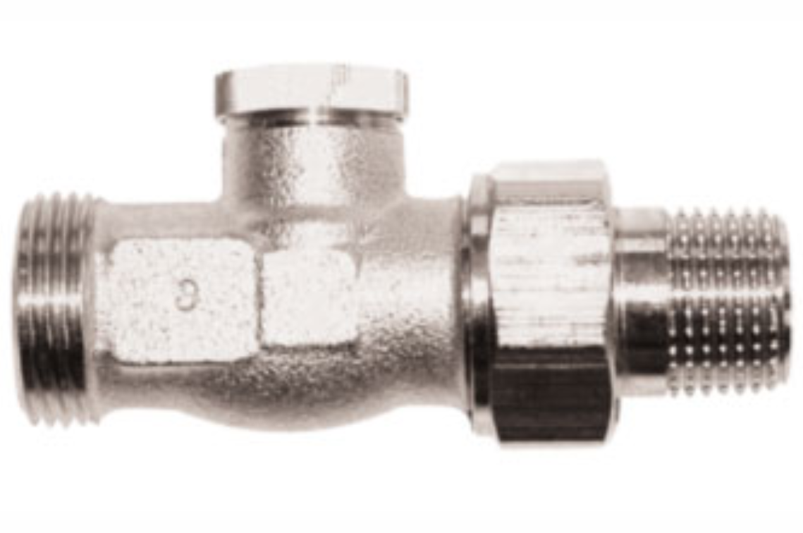 Радіаторний клапан для обратки HERZ-RL-1 1/2" прямий, нікельований