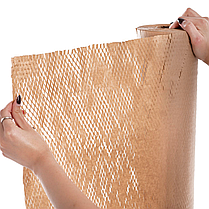 Стільниковий крафт-папір 42 см х 20 м PaperPack, коричневий, фото 3