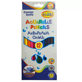 Олівці кольорові акварельні Class Aquarelle 12 кольорів