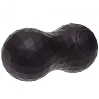 Масажер арахіс м'яч подвійний масажний ролик для всього тіла DuoBall 14х6,5 см Чорний