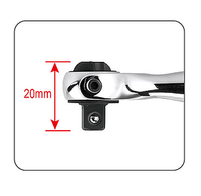 Міні тpіcкaчкa 1/4" із шарніром 360° 90 зубців TOPTUL CHKX0810, фото 3