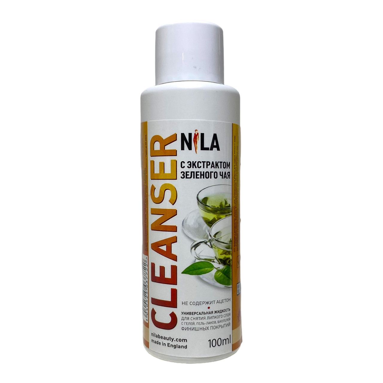 Засіб для зняття липкого шару Nila Cleanser, зелений чай, 100 мл