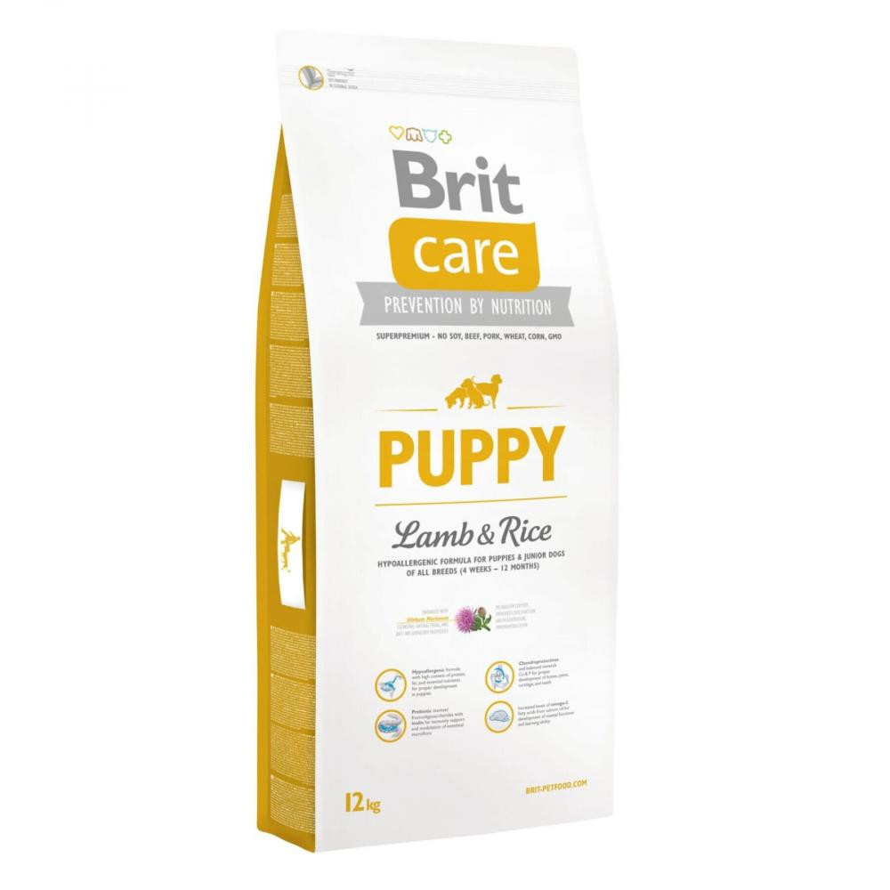 Сухий корм для цуценят і молодих собак Brit Care Hypoallergenic Puppy Lamb 12 кг