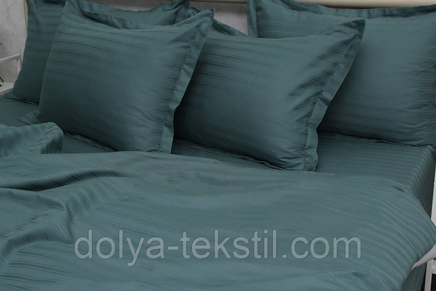 Страй-сатин Євро комплект постільної білизни  Multistripe Premium ТМ Prima Teks  MST-11, фото 1