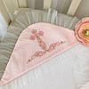 Крижма для хрещення "Елеганс" подвійний Жакард, кулір 75х80 см Корал BetiS, фото 2