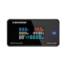 Мультиметр вольтметр амперметр ватметр Keweisi KWS-AC300 AC 50-300В 100А 30кВт (N019587), фото 3