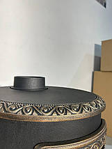 Чавунна піч на дровах для опалення будинку, камінофен Nordflam Palestro Patyna з варочною плитою, фото 3