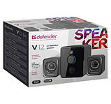 Акустична система колонки Defender V12 (2.1) 11W USB (Чорний), фото 6