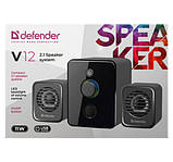 Акустична система колонки Defender V12 (2.1) 11W USB (Чорний), фото 7