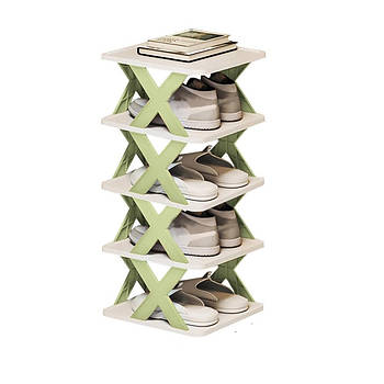 Вертикальна полиця органайзер для взуття на 5 рівнів Напальна