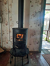 Опалювальна чавунна піч буржуйка на дровах для будинку Nordflam Palestro з варильною поверхнею, фото 2