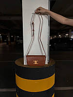Женская подарочная сумка Celine mini brown (коричневая) арт2104 стильная изысканная для девушки