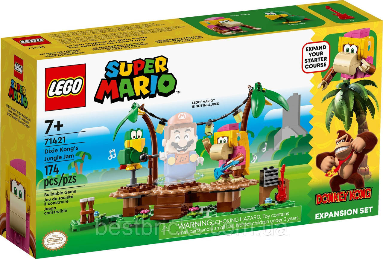 Lego Super Mario Імпровізація в джунглях Діксі Конг 71421, фото 1
