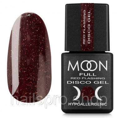 Світловідбивний Disco Gel Moon Full Red Flashing No 09
