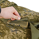 Армійська транспортна сумка KIBORG MILITARY BAG 130L/ Тактична похідна сумка для військових велика/ Піксель, фото 8