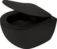 Deante Унитаз подвесной Peonia безободковый, сиденье в комплекте, черный Baumarpro - Твой Выбор