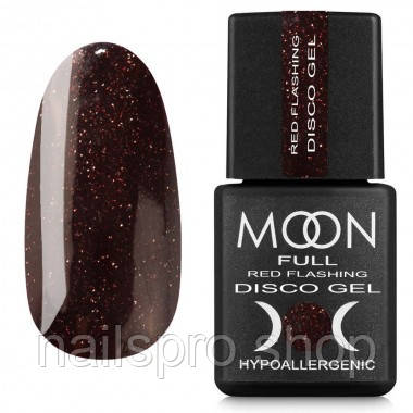 Світловідбивний Disco Gel Moon Full Red Flashing No 10