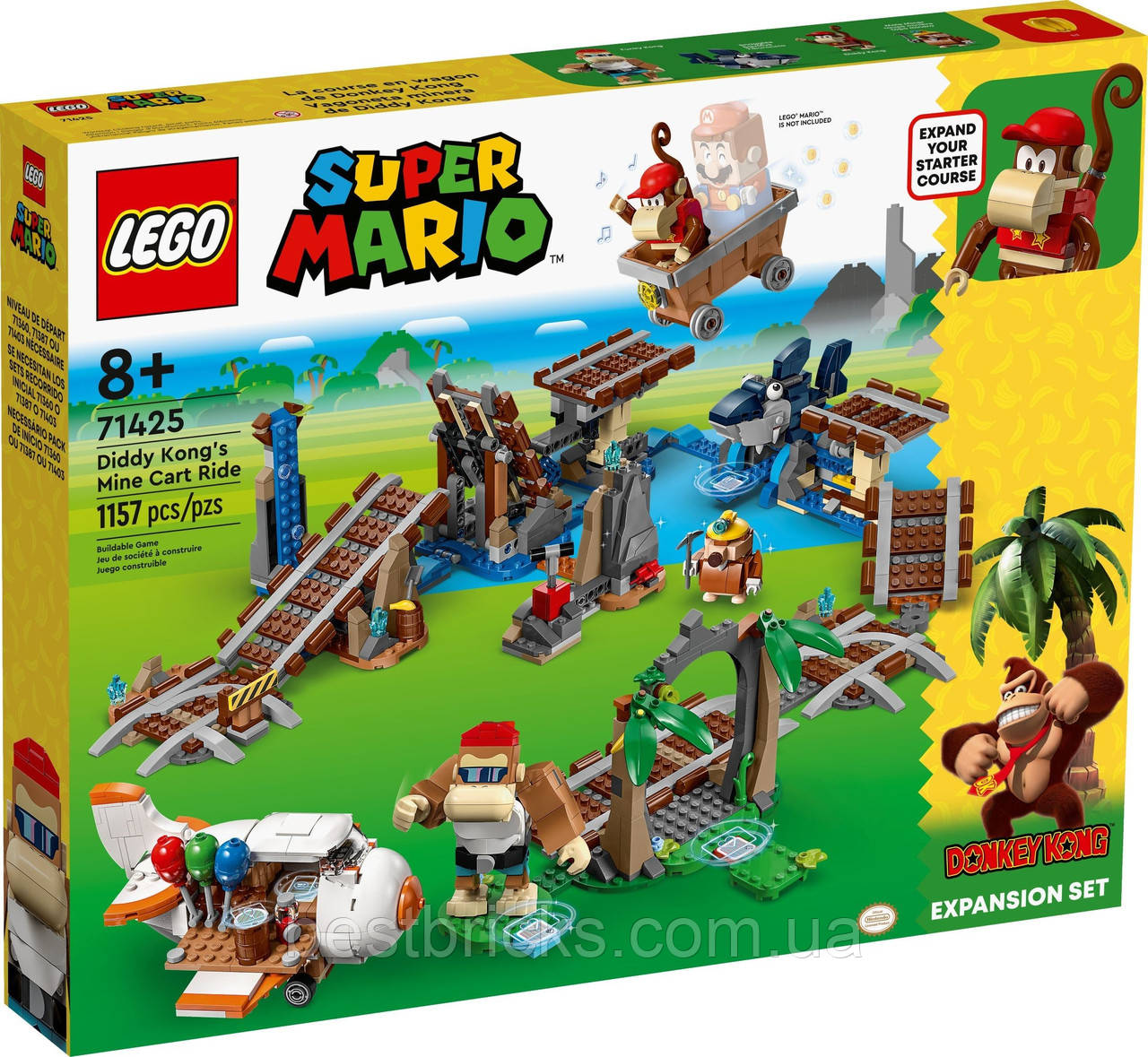 Lego Super Mario Поїздця в вагонетці Дідді Конга 71425, фото 1