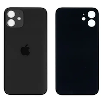 Задняя панель корпуса (крышка аккумулятора) для iPhone 12, не нужно снимать стекло камеры Черный