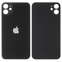 Задняя панель корпуса (крышка) для iPhone 11, не нужно снимать стекло камеры, большой вырез, Черный