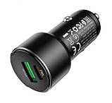 Автомобільний зарядний пристрій Hoco Z42 Display USB 20w, Type-C, 3.0A, фото 4