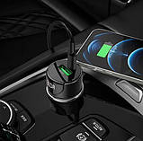 Автомобільний зарядний пристрій Hoco Z42 Display USB 20w, Type-C, 3.0A, фото 5