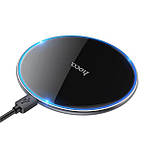 Безпровідна зарядка підставка Hoco CW6 Pro на 15W Type-C, 2A чорна, фото 3
