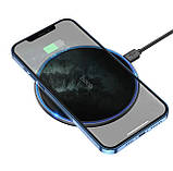Безпровідна зарядка підставка Hoco CW6 Pro на 15W Type-C, 2A чорна, фото 4