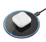 Безпровідна зарядка підставка Hoco CW6 Pro на 15W Type-C, 2A чорна, фото 5