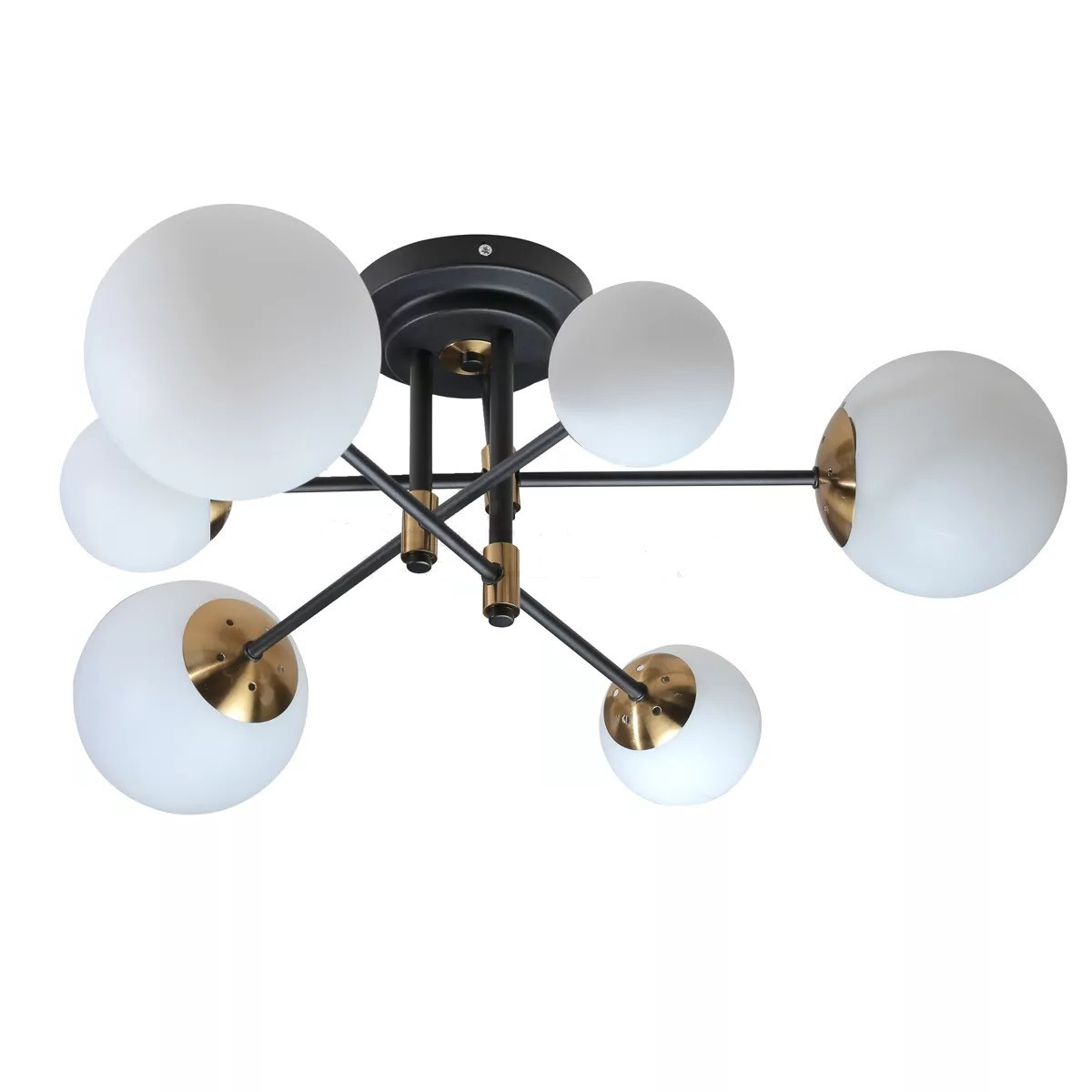 Люстра світлодіодна з пультом Mirastyle SL-41236/6 BK+YB 60W