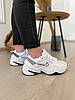 Жіночі кросівки Nike M2K Tekno Essential White silver взуття Найк М2К Текно білі шкіряні весна літо осінь повсякденні, фото 8