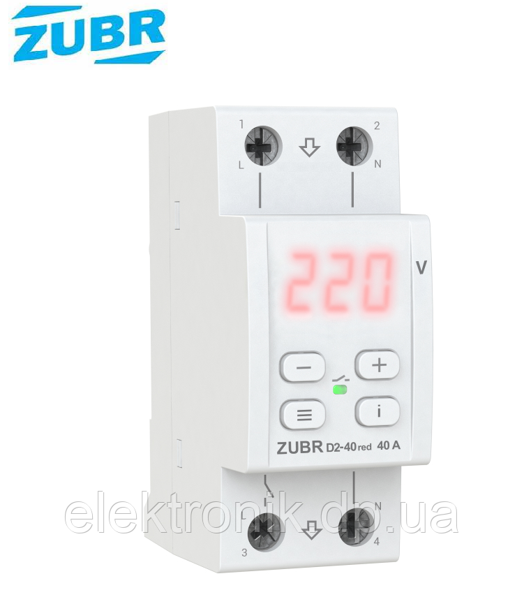 Реле контролю напруги ZUBR D2-40 RED