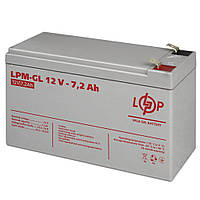 Аккумулятор гелевый LogicPower LPM-GL 12V - 7.2 Ah | АКБ 12В 7.2Ач GEL | для ИБП, UPS, инвертора, сигнализации