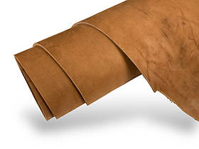 Шкіра ремінна КРАСТ без фінішного покриття товщина 3,8-4мм колір коньяк (рудий)