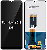 Дисплей + сенсор для Nokia 2.4 (TA-1277, TA-1275, TA-1274, TA-1270) Black