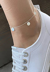 Срібний якірний браслет на ногу мінімалістичний Джуліанна