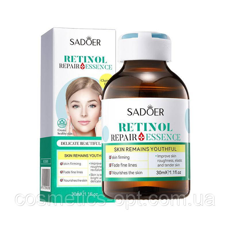 Сироватка з ретинолом та ніацинамідом «Ліфтинг-зволоження-сяйво» SADOER Retinol Repair Essence, 30 ml