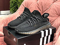 Женские стильные легкие кроссовки сетка Adidas Yeezy Boost 350 v2 Black, адидас изи буст