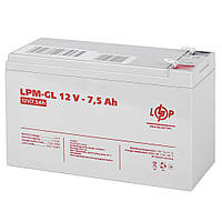 Аккумулятор гелевый LPM-GL 12V - 7.5 Ah LogicPower | АКБ 12В 7.5Ач (6562)