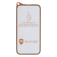 Защитное стекло на смартфон Iphone 13\13 Pro (с черной рамкой) 0,33мм | 9H Design